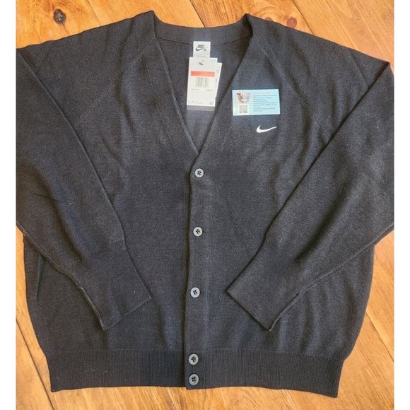 Nike SB Large Tall Black Cardigan Loose Fit Skateboard Unisex DQ6306-010 $140